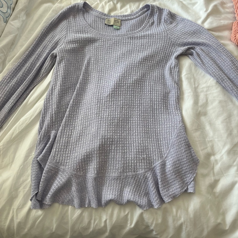 Anthropologie waffle knit sweater